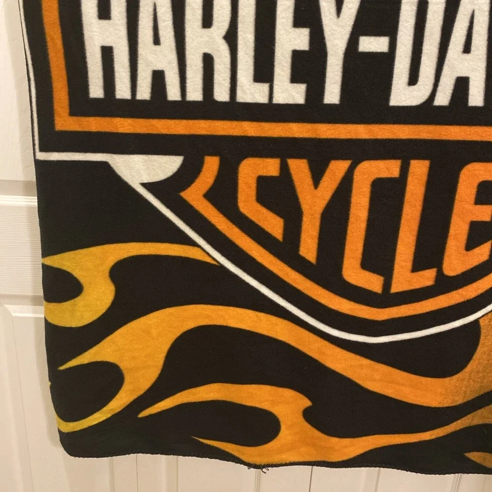 Harley Davidson Fleece Throw Blanket Stadium 62x48 Northwest Company Motorcycles